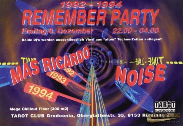 1995.12.08 - "The First" Remember - Grodoonia - Rümlang - 1995 Flyers