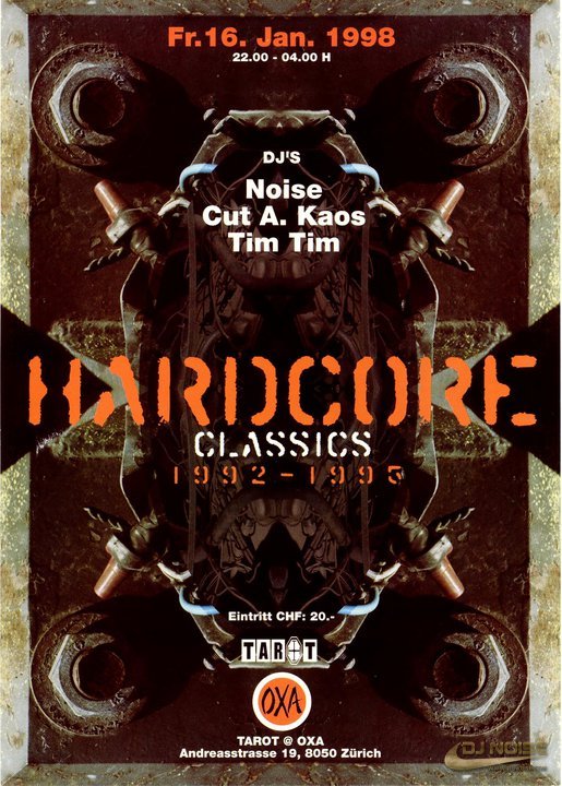 1998.01.16 - Harcore Classics - OXA - Zürich - 1998 Flyers