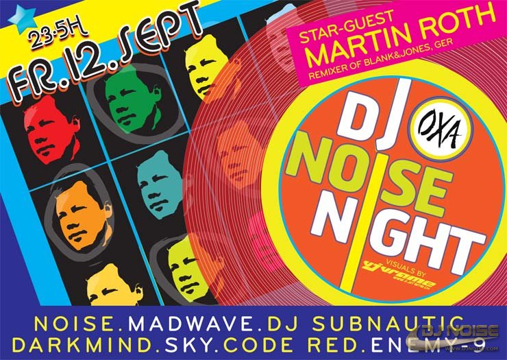 2008.09.12 - Noise Night - Martin Roth - OXA - Zürich (Front) - 2008 Flyers